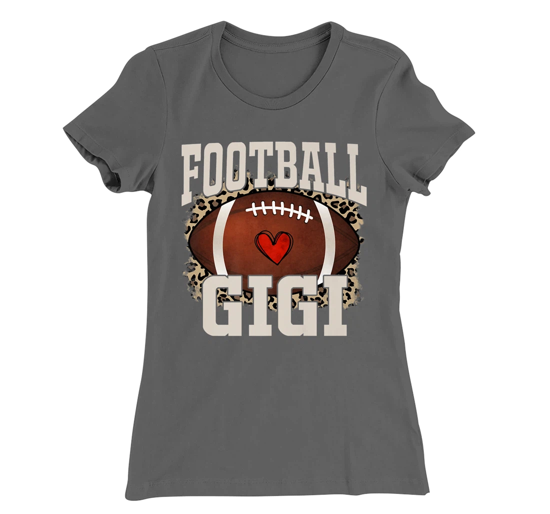 Football Gigi Leopard Print T-Shirt, Women T-Shirt