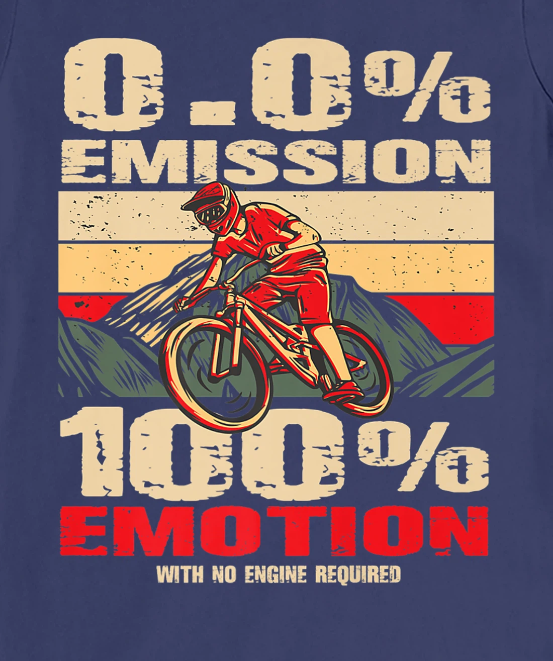 Mountain bike electric bike - 0% emission 100% emotion T-Shirt, Women T-Shirt