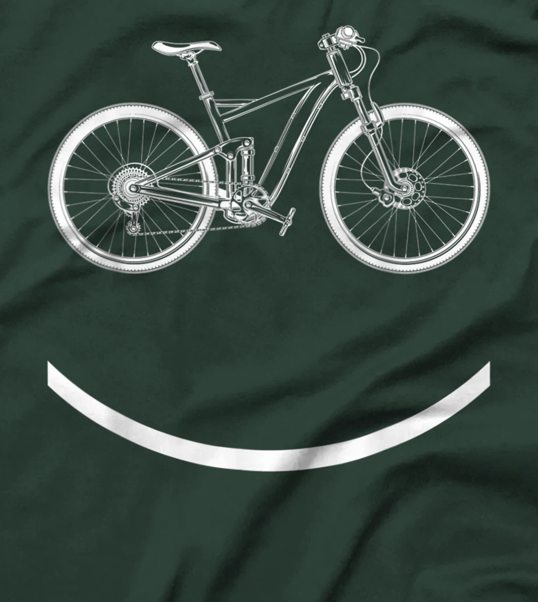 Bike Smiley Face MTB Cycling T-Shirt, Women T-Shirt