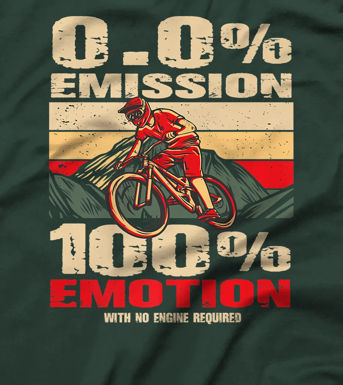 Mountain bike electric bike - 0% emission 100% emotion T-Shirt, Women T-Shirt
