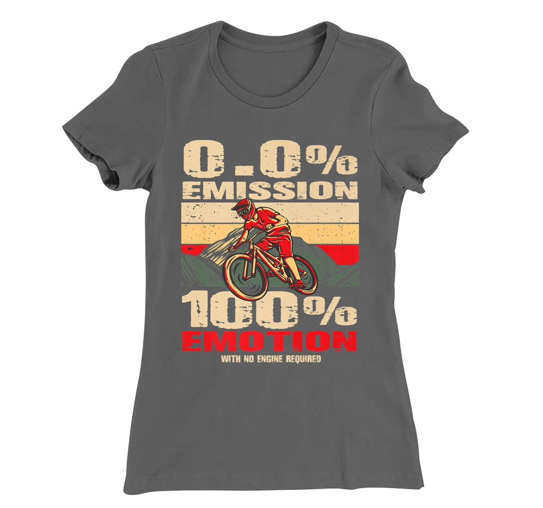 Mountain bike electric bike - 0% emission 100% emotion T-Shirt, Women T-Shirt