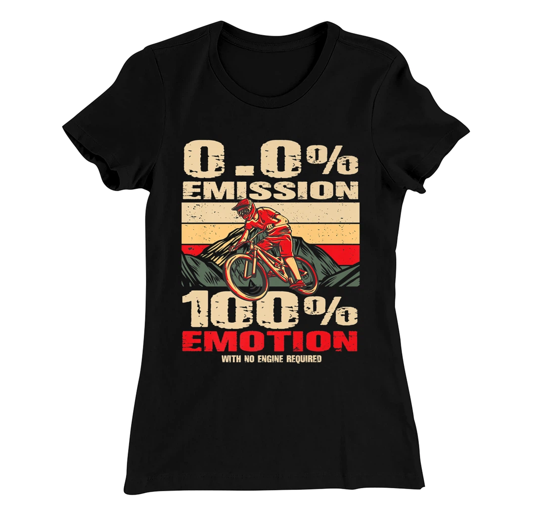 Mountain bike electric bike - 0% emission 100% emotion T-Shirt, Women T-Shirt