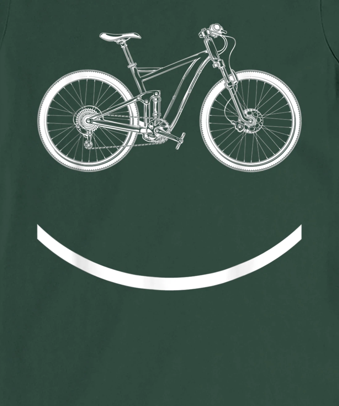Bike Smiley Face MTB Cycling T-Shirt, Women T-Shirt