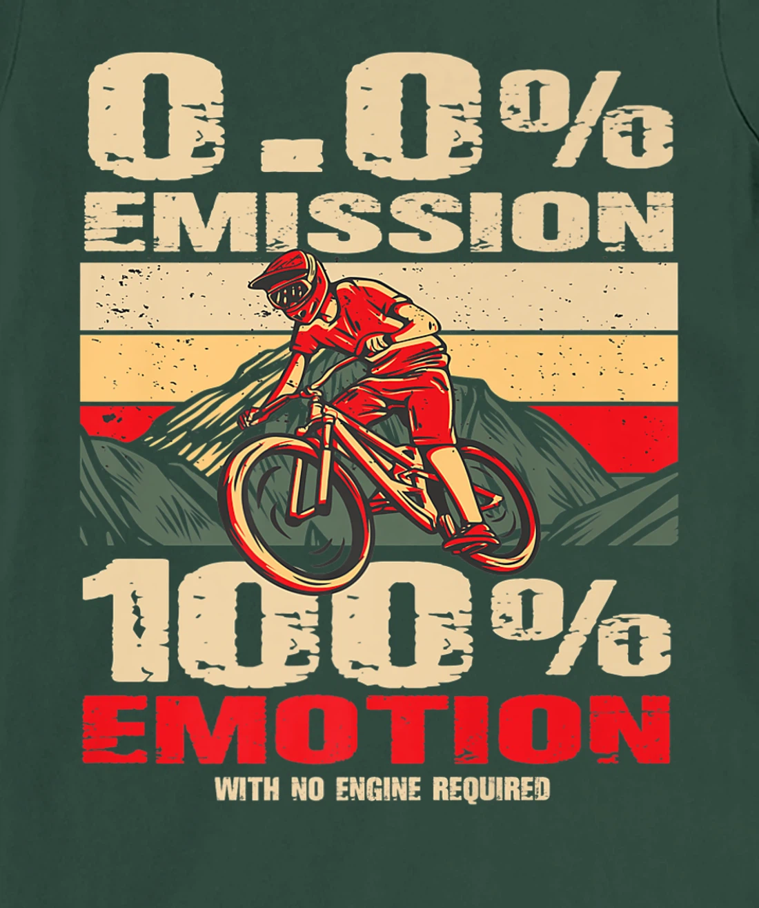 Mountain bike electric bike - 0% emission 100% emotion T-Shirt, Women T-Shirt