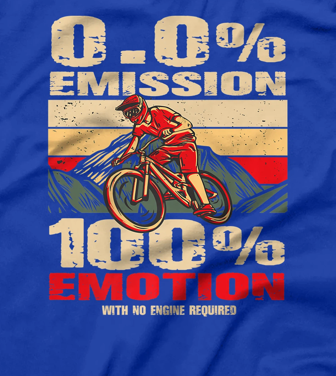 Mountain bike electric bike - 0% emission 100% emotion T-Shirt, Women T-Shirt