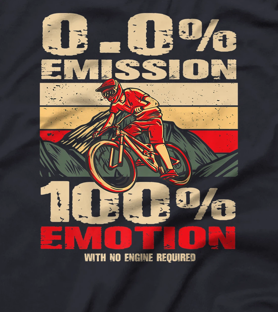 Mountain bike electric bike - 0% emission 100% emotion T-Shirt, Women T-Shirt