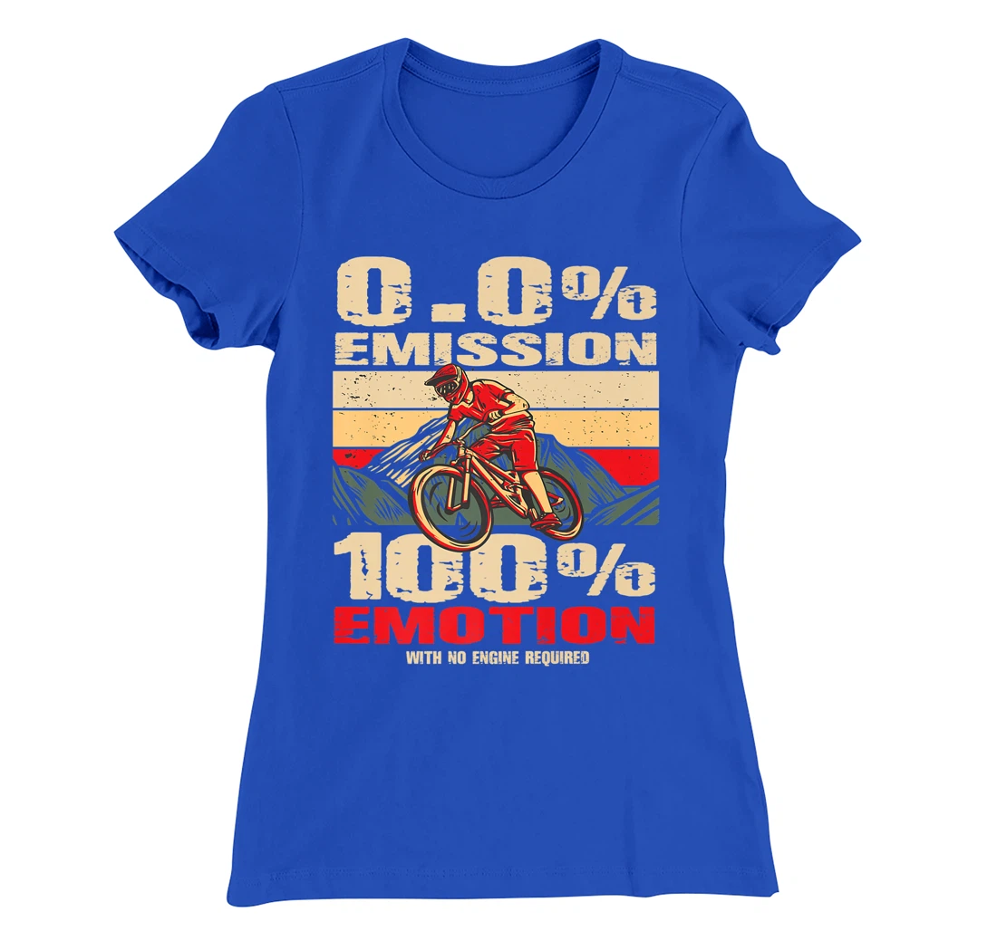 Mountain bike electric bike - 0% emission 100% emotion T-Shirt, Women T-Shirt