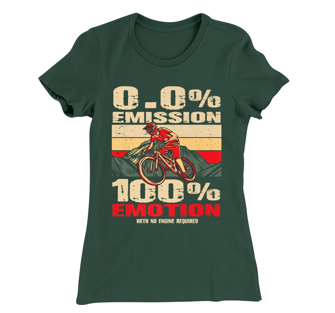 Mountain bike electric bike - 0% emission 100% emotion T-Shirt, Women T-Shirt