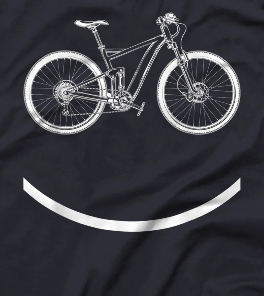 Bike Smiley Face MTB Cycling T-Shirt, Women T-Shirt