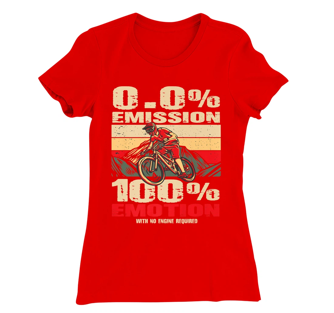 Mountain bike electric bike - 0% emission 100% emotion T-Shirt, Women T-Shirt