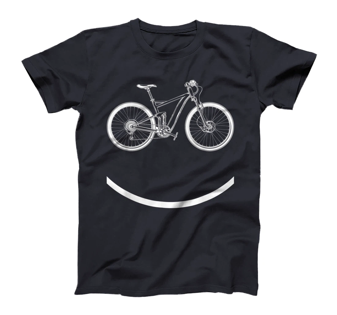 Bike Smiley Face MTB Cycling T-Shirt, Women T-Shirt