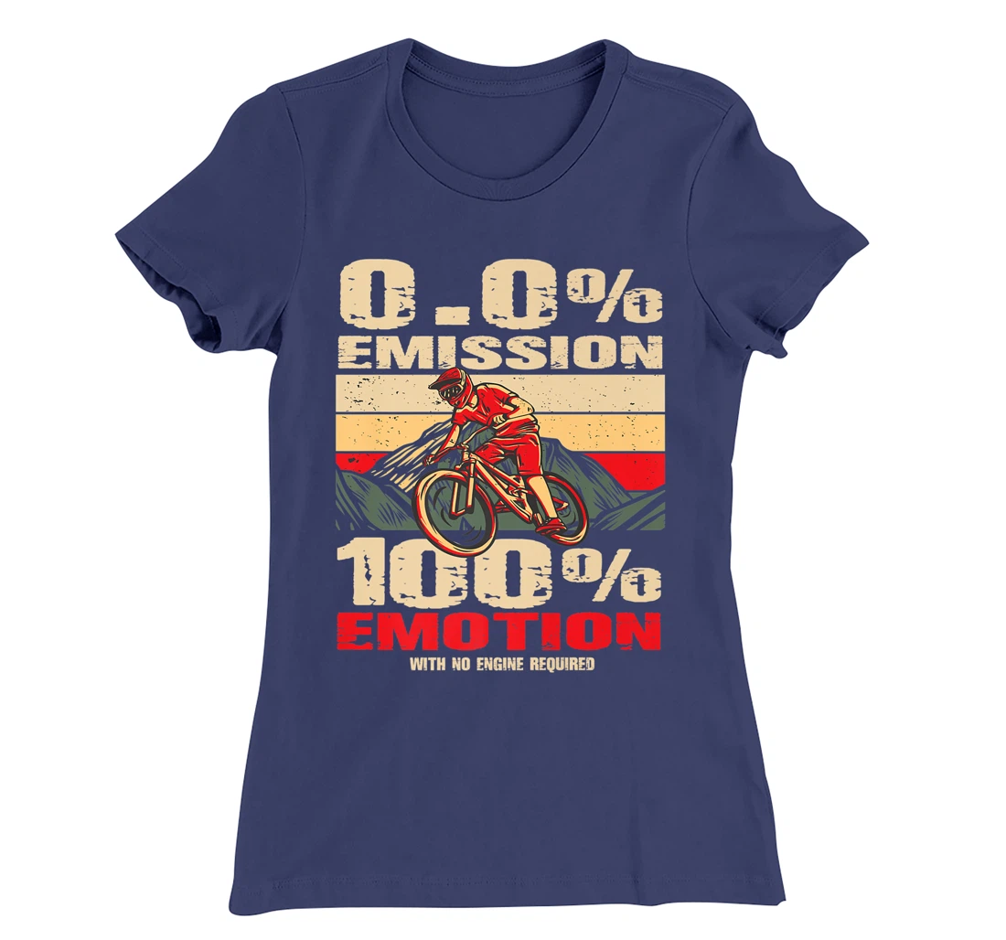 Mountain bike electric bike - 0% emission 100% emotion T-Shirt, Women T-Shirt