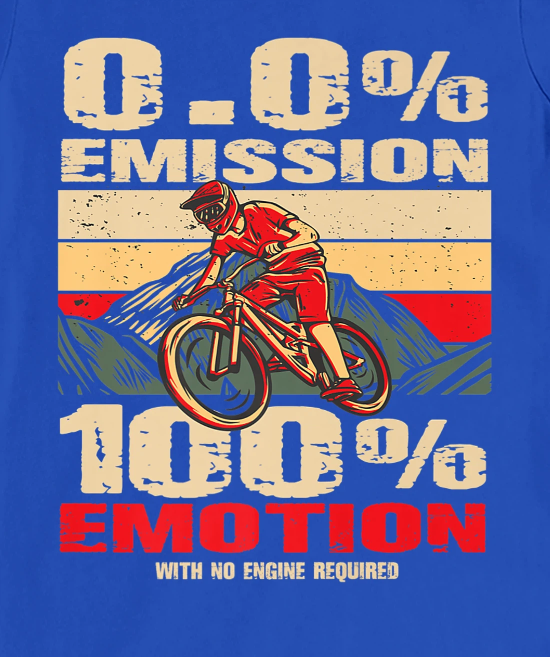 Mountain bike electric bike - 0% emission 100% emotion T-Shirt, Women T-Shirt