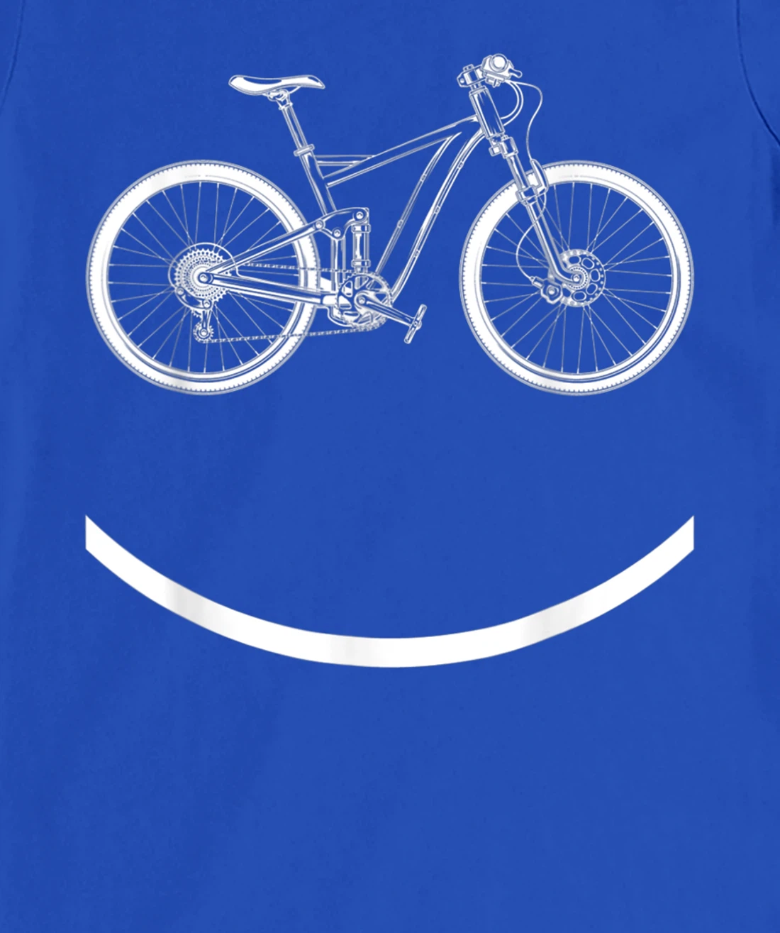 Bike Smiley Face MTB Cycling T-Shirt, Women T-Shirt