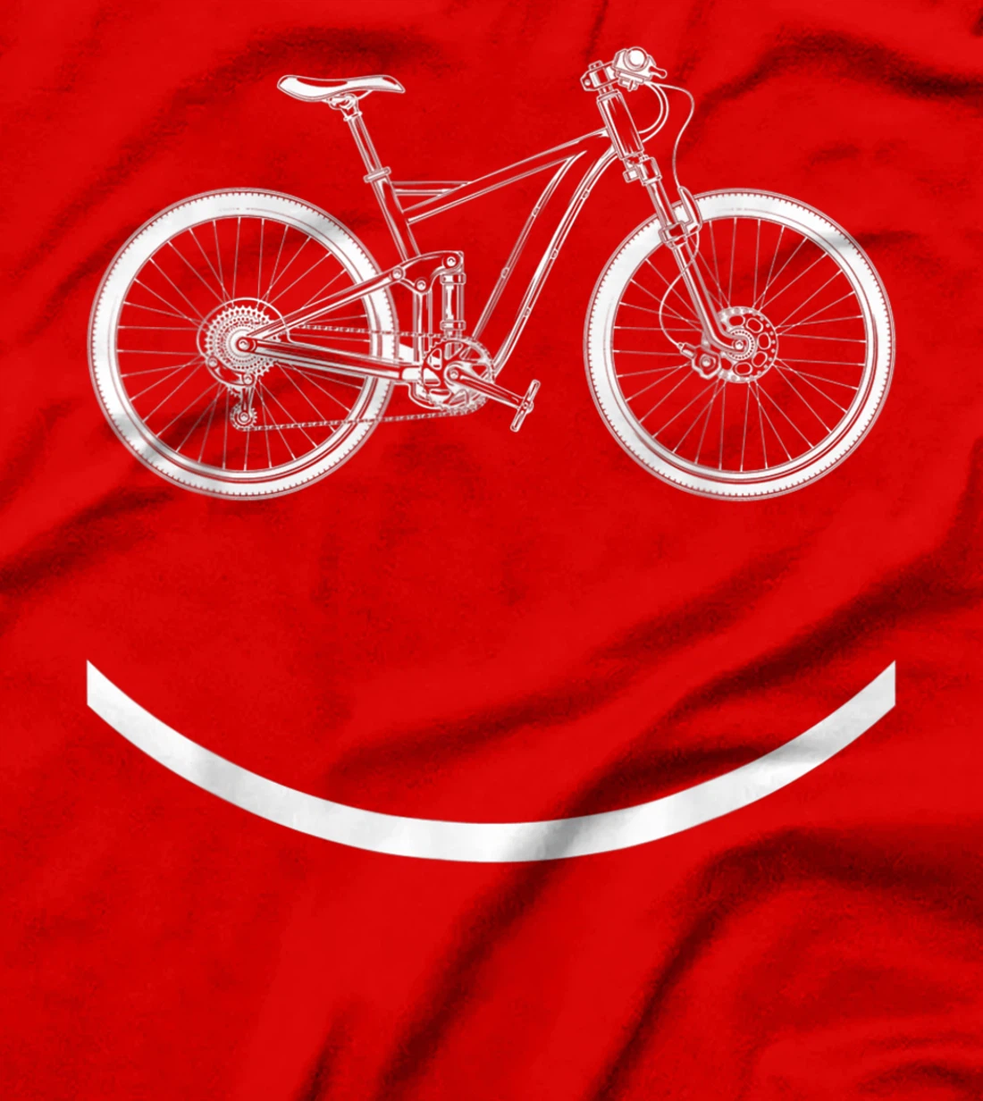 Bike Smiley Face MTB Cycling T-Shirt, Women T-Shirt