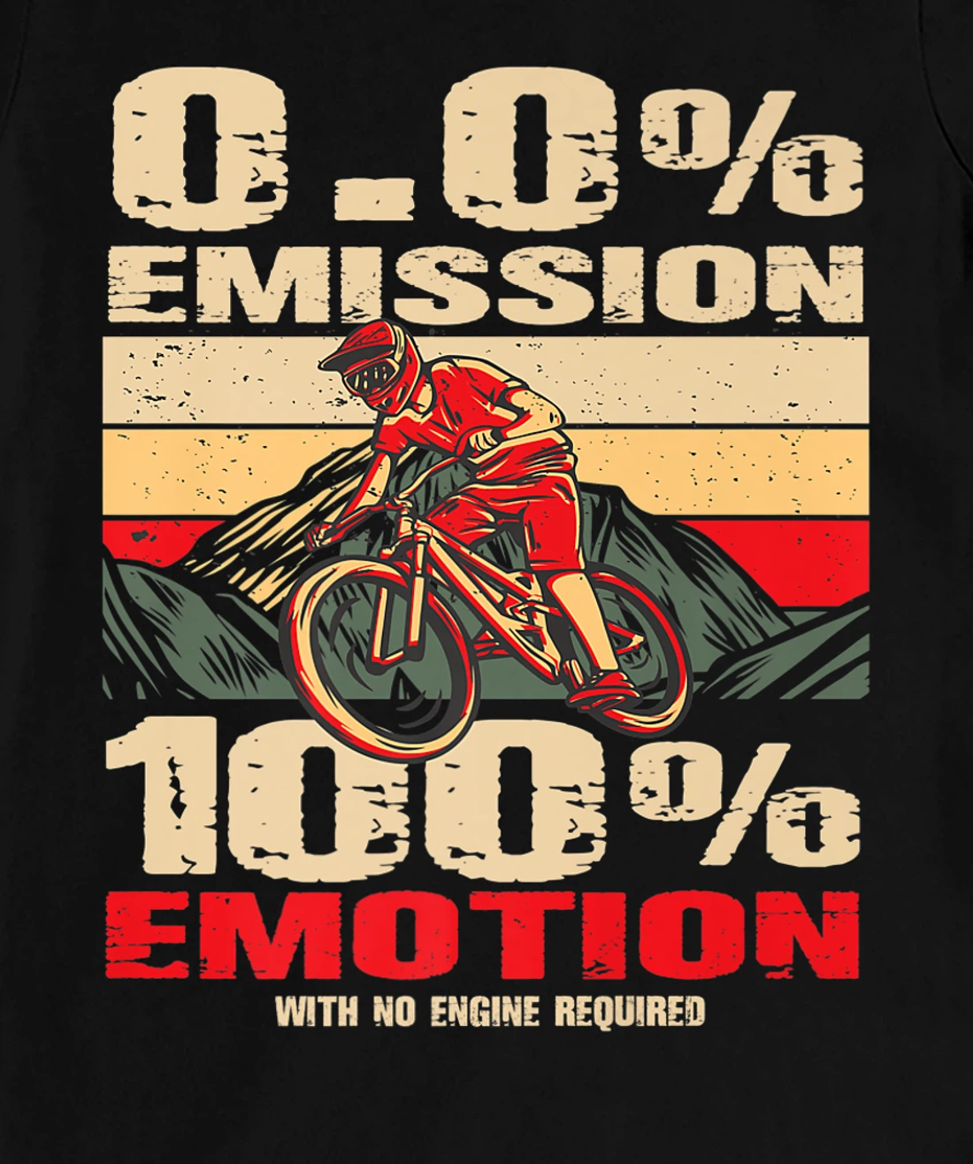 Mountain bike electric bike - 0% emission 100% emotion T-Shirt, Women T-Shirt