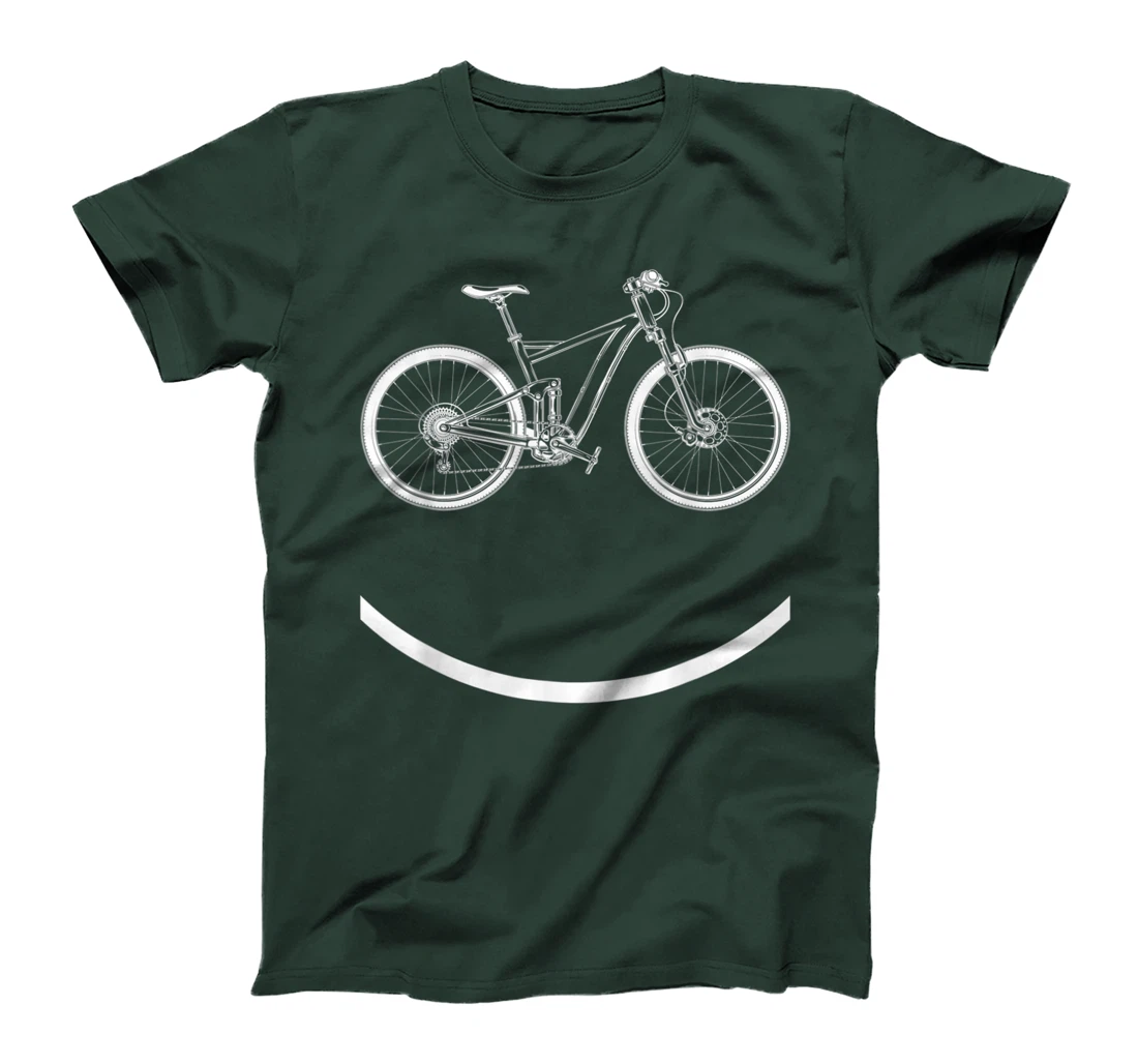 Bike Smiley Face MTB Cycling T-Shirt, Women T-Shirt