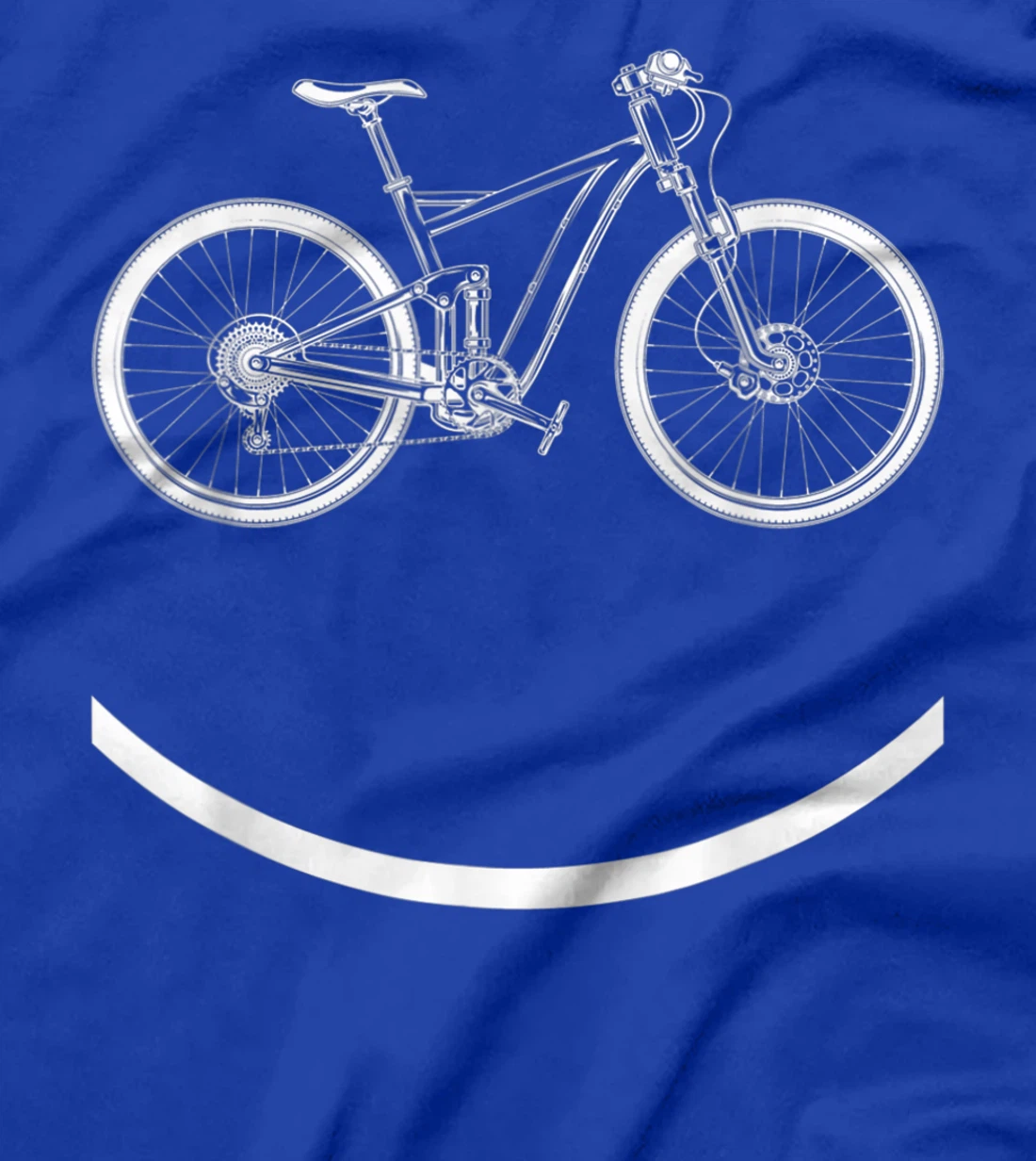 Bike Smiley Face MTB Cycling T-Shirt, Women T-Shirt