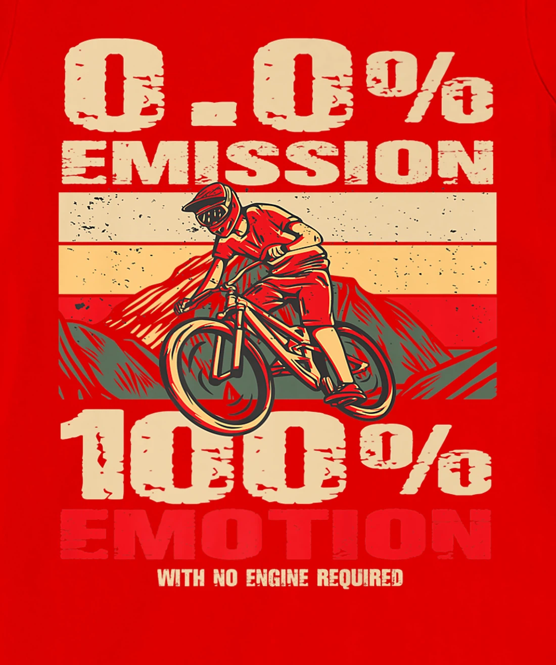 Mountain bike electric bike - 0% emission 100% emotion T-Shirt, Women T-Shirt