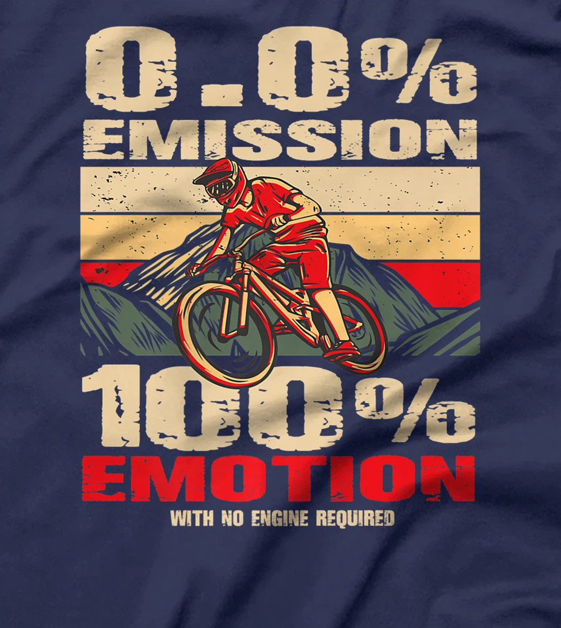 Mountain bike electric bike - 0% emission 100% emotion T-Shirt, Women T-Shirt