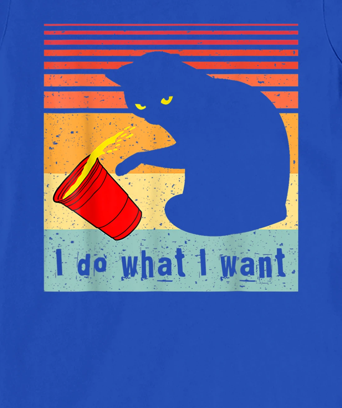 Do What I Want Vintage Black Cat Red Cup Funny My Cat T-Shirt, Women T-Shirt