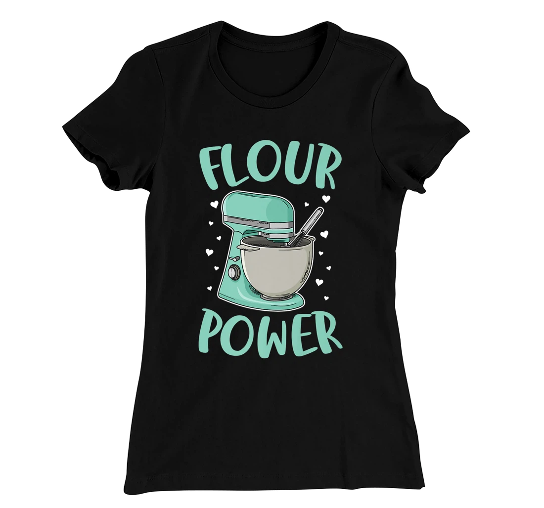 Flour Power Design for a Cupcake Bake T-Shirt, Women T-Shirt