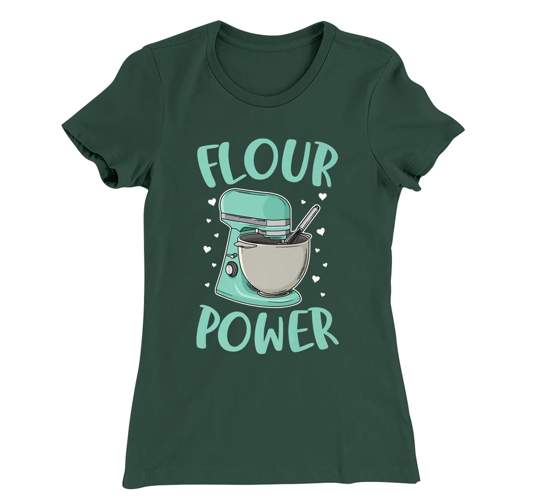 Flour Power Design for a Cupcake Bake T-Shirt, Women T-Shirt
