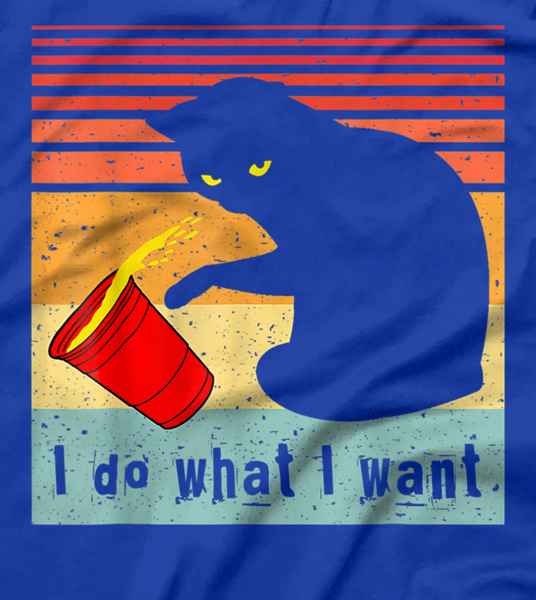 Do What I Want Vintage Black Cat Red Cup Funny My Cat T-Shirt, Women T-Shirt