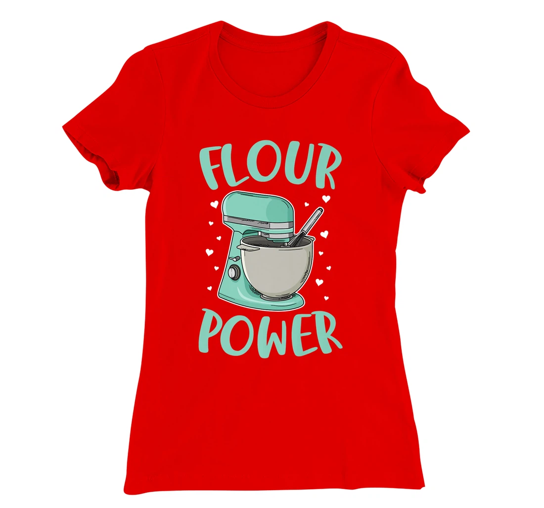 Flour Power Design for a Cupcake Bake T-Shirt, Women T-Shirt