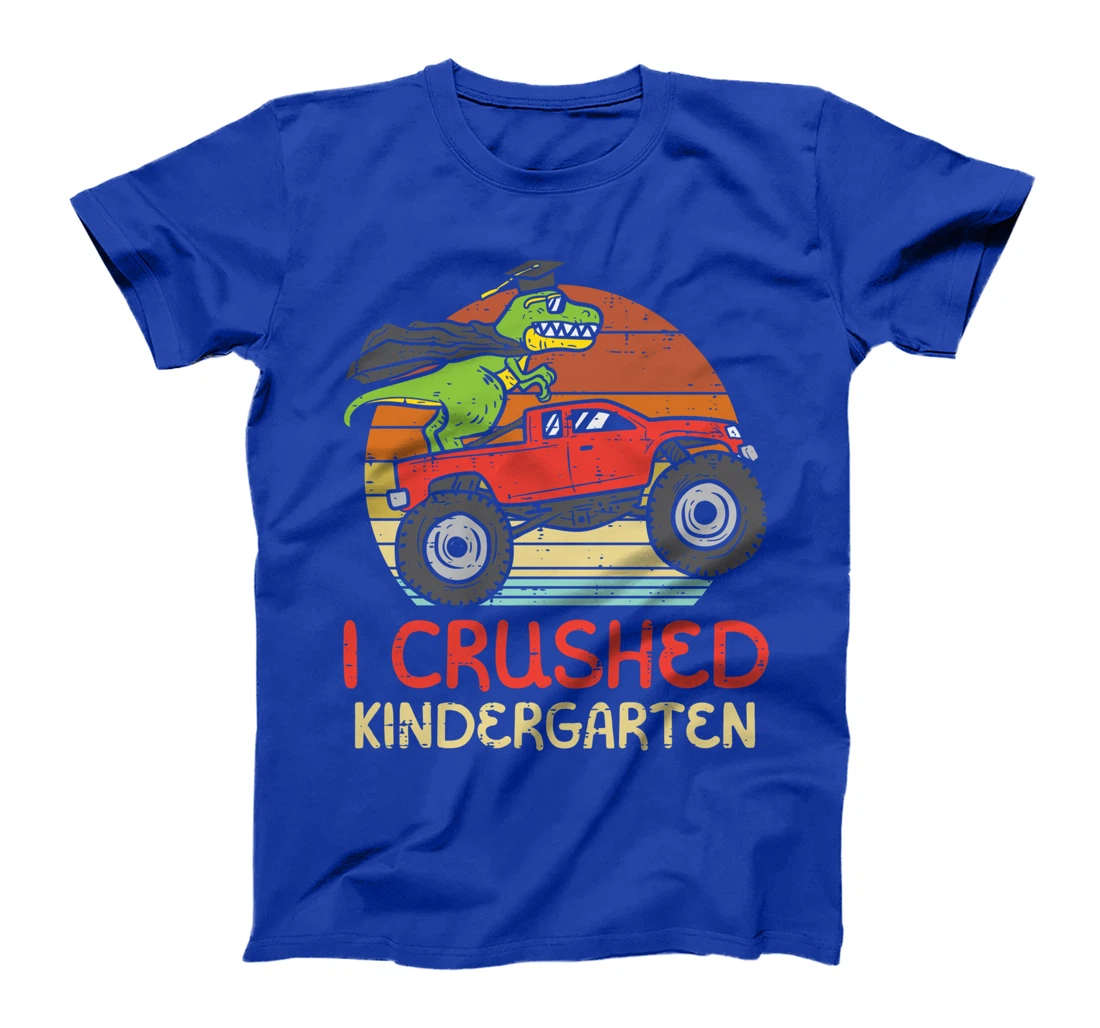 Trex Dino Monster Truck Crushed Kindergarten Graduation Boys T-Shirt