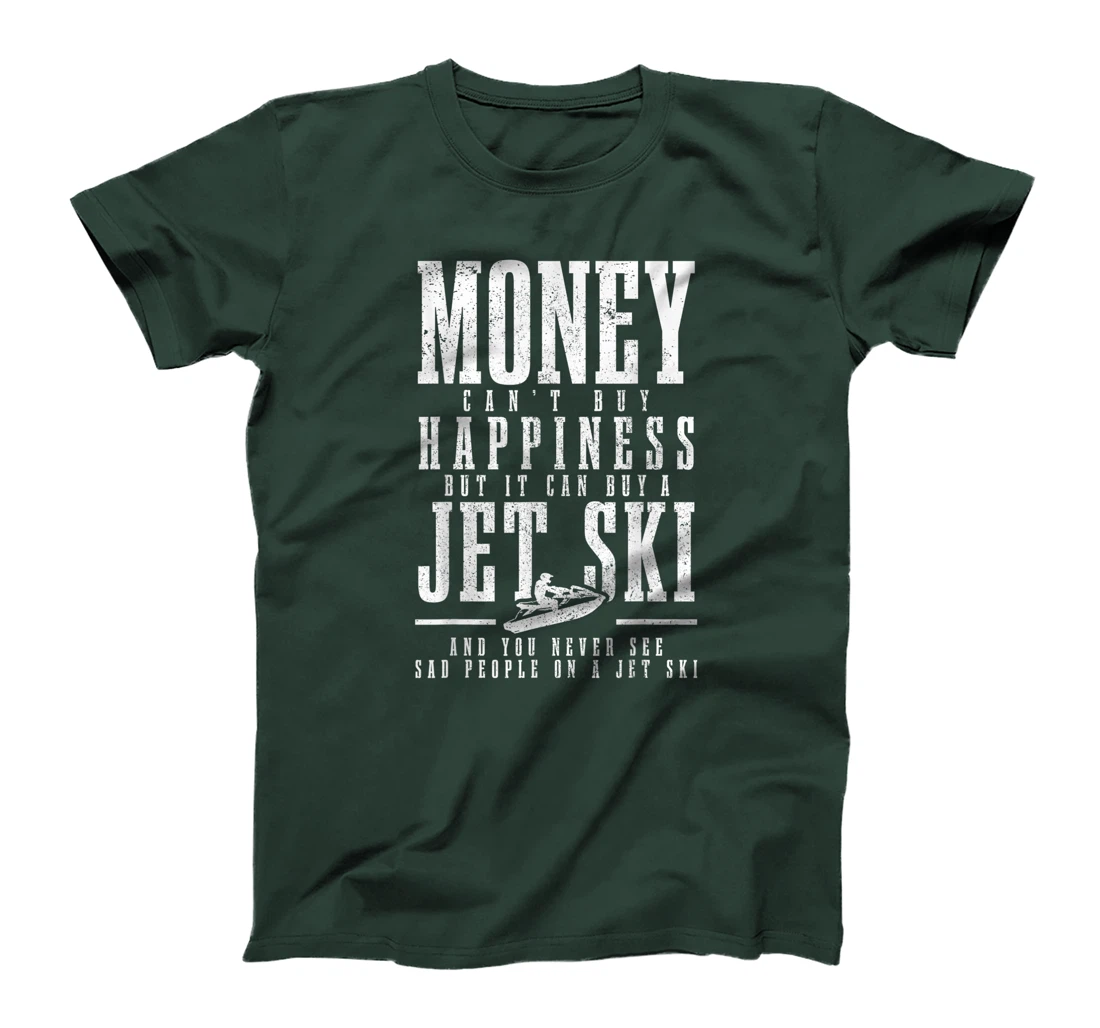 Jet Ski Money Can't Buy Happiness Funny Jet Skiing T-Shirt, Women T-Shirt