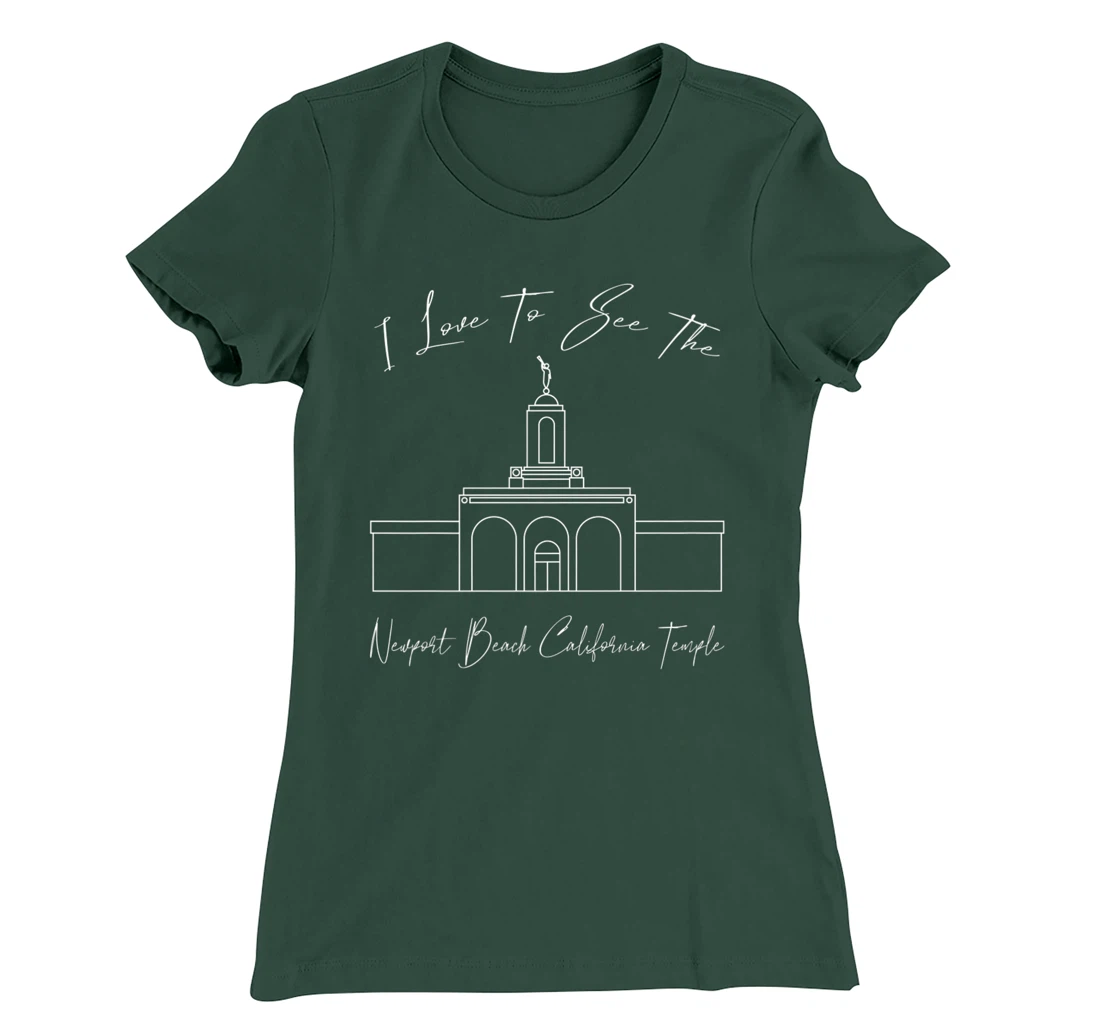 Newport Beach CA Temple, I love to see my temple, calligraph T-Shirt, Kid T-Shirt and Women T-Shirt