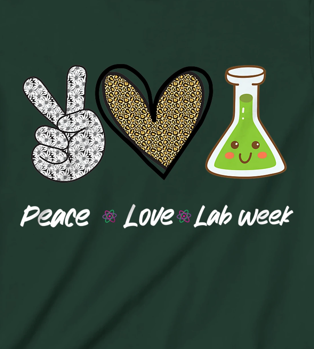 Peach Love Lab Week 2022 Laboratory Tech Technologist T-Shirt, Kid T-Shirt and Women T-Shirt