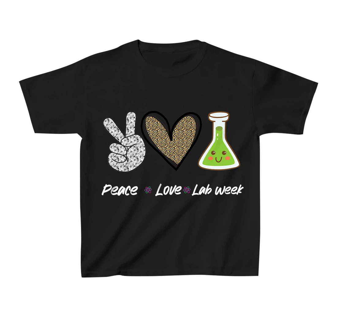 Peach Love Lab Week 2022 Laboratory Tech Technologist T-Shirt, Kid T-Shirt and Women T-Shirt