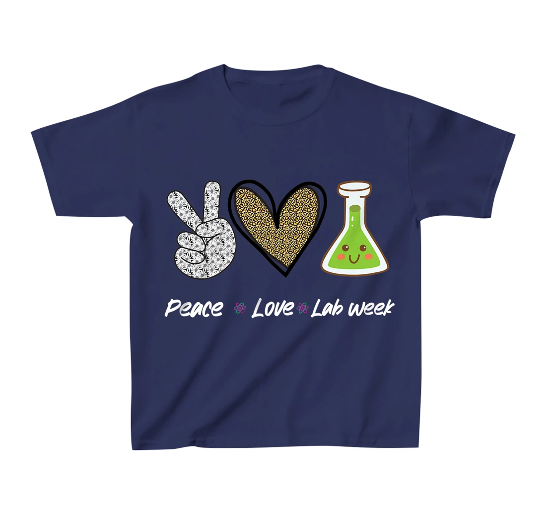 Peach Love Lab Week 2022 Laboratory Tech Technologist T-Shirt, Kid T-Shirt and Women T-Shirt