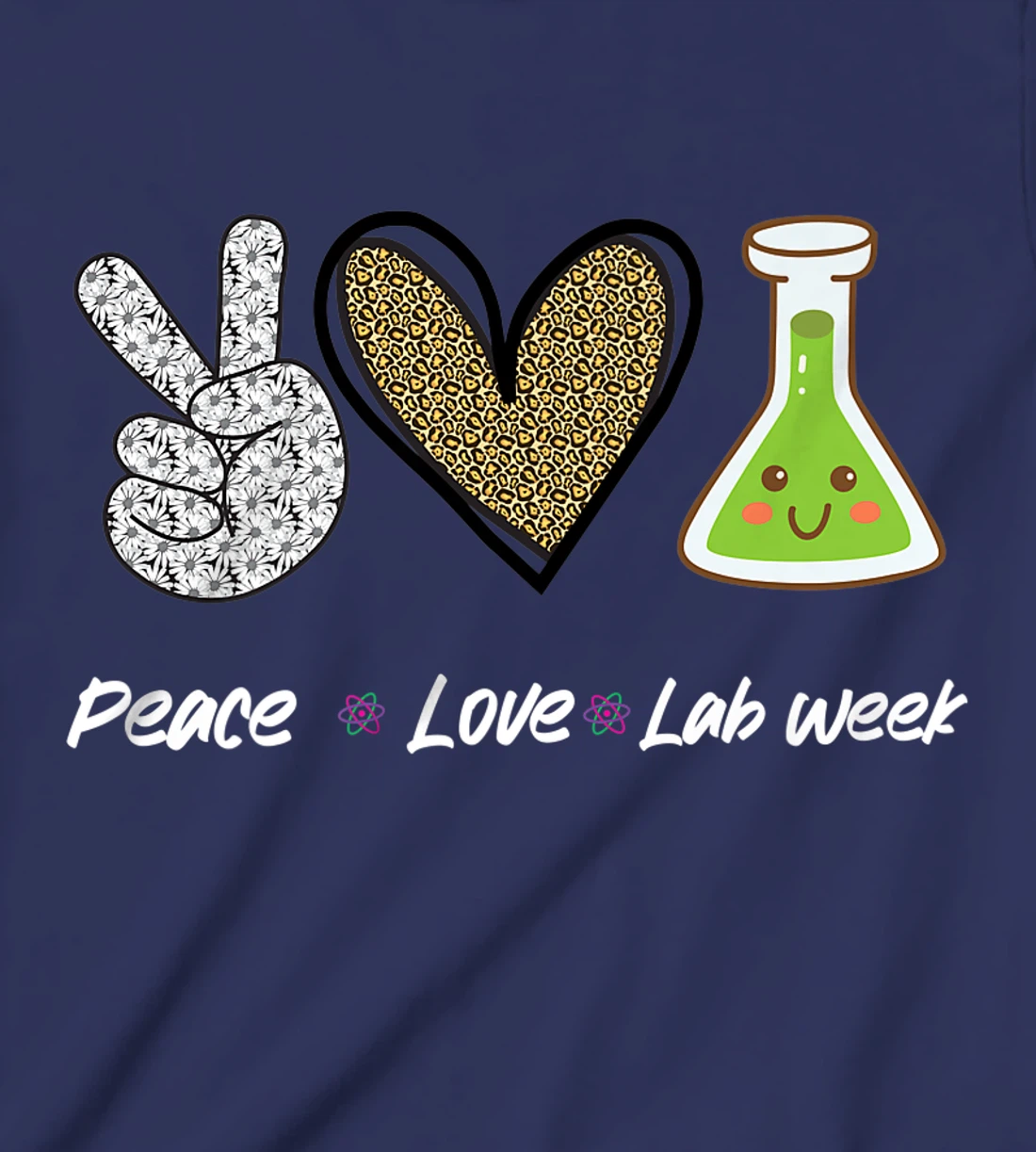 Peach Love Lab Week 2022 Laboratory Tech Technologist T-Shirt, Kid T-Shirt and Women T-Shirt