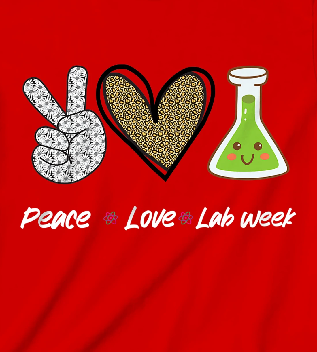 Peach Love Lab Week 2022 Laboratory Tech Technologist T-Shirt, Kid T-Shirt and Women T-Shirt
