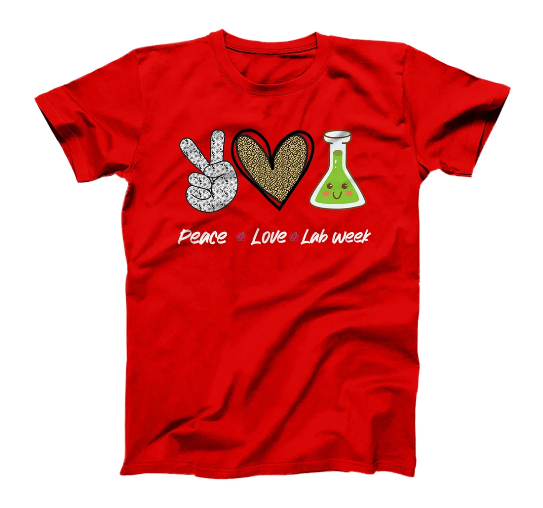 Peach Love Lab Week 2022 Laboratory Tech Technologist T-Shirt, Kid T-Shirt and Women T-Shirt