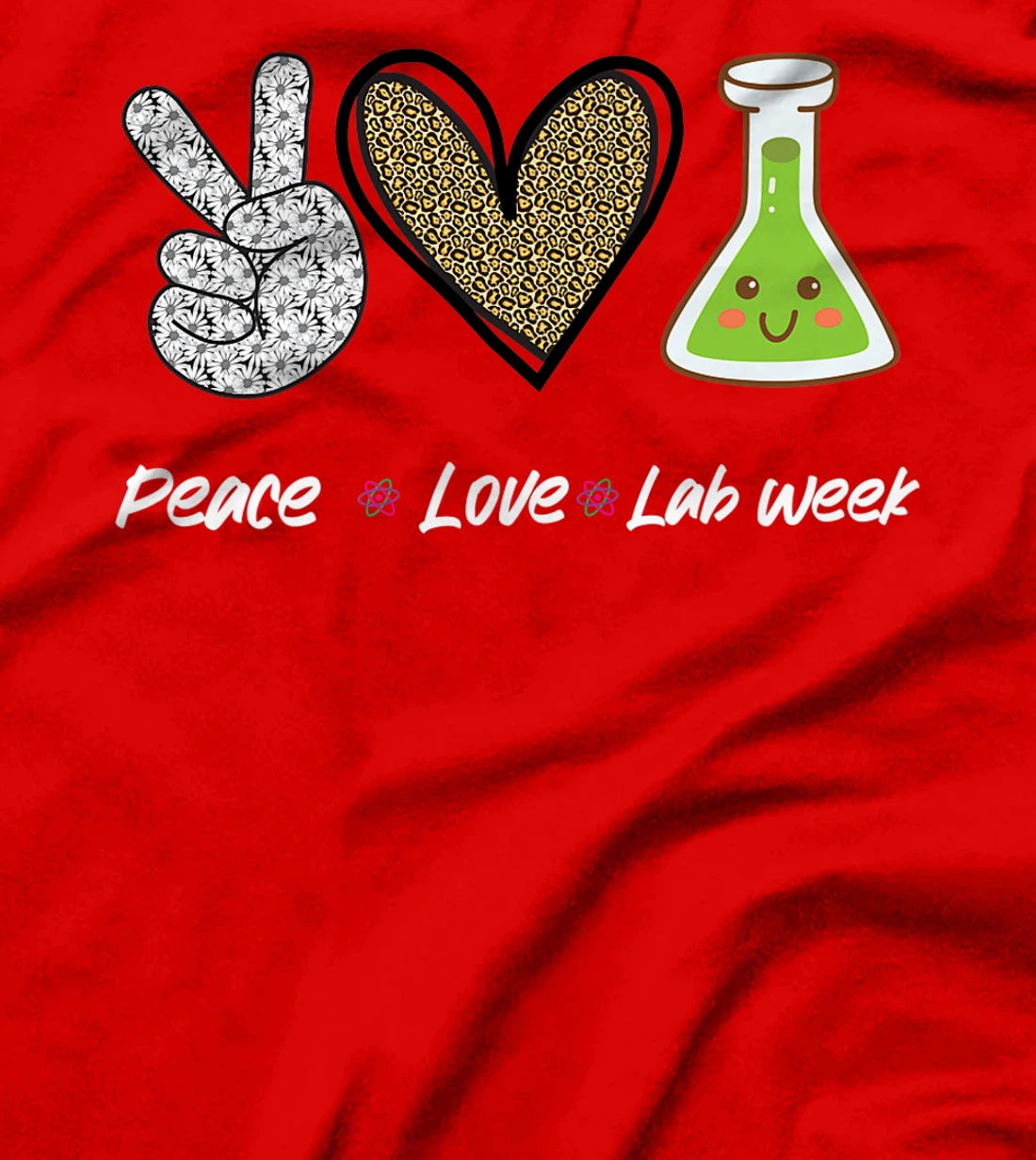 Peach Love Lab Week 2022 Laboratory Tech Technologist T-Shirt, Kid T-Shirt and Women T-Shirt
