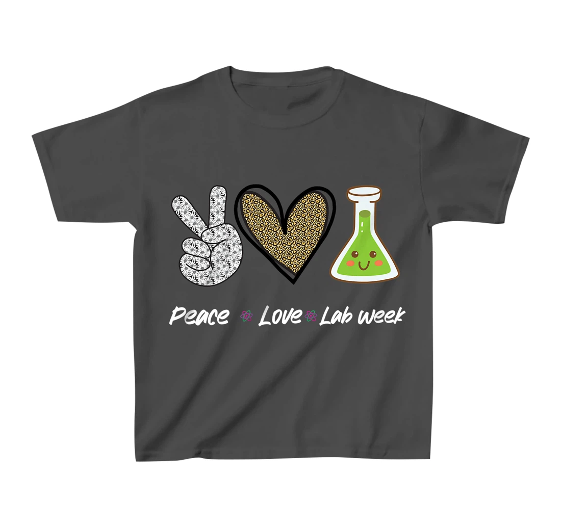 Peach Love Lab Week 2022 Laboratory Tech Technologist T-Shirt, Kid T-Shirt and Women T-Shirt