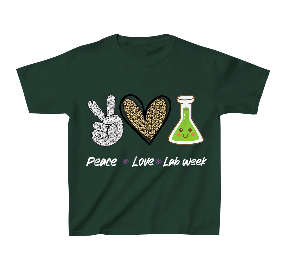 Peach Love Lab Week 2022 Laboratory Tech Technologist T-Shirt, Kid T-Shirt and Women T-Shirt