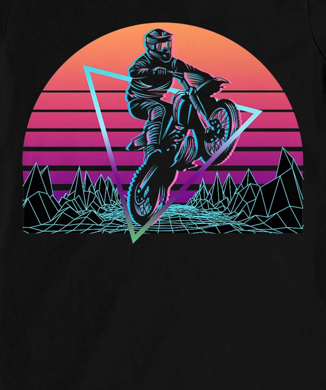 Dirt Bike Motocross Motorbike Retro T-Shirt, Women T-Shirt