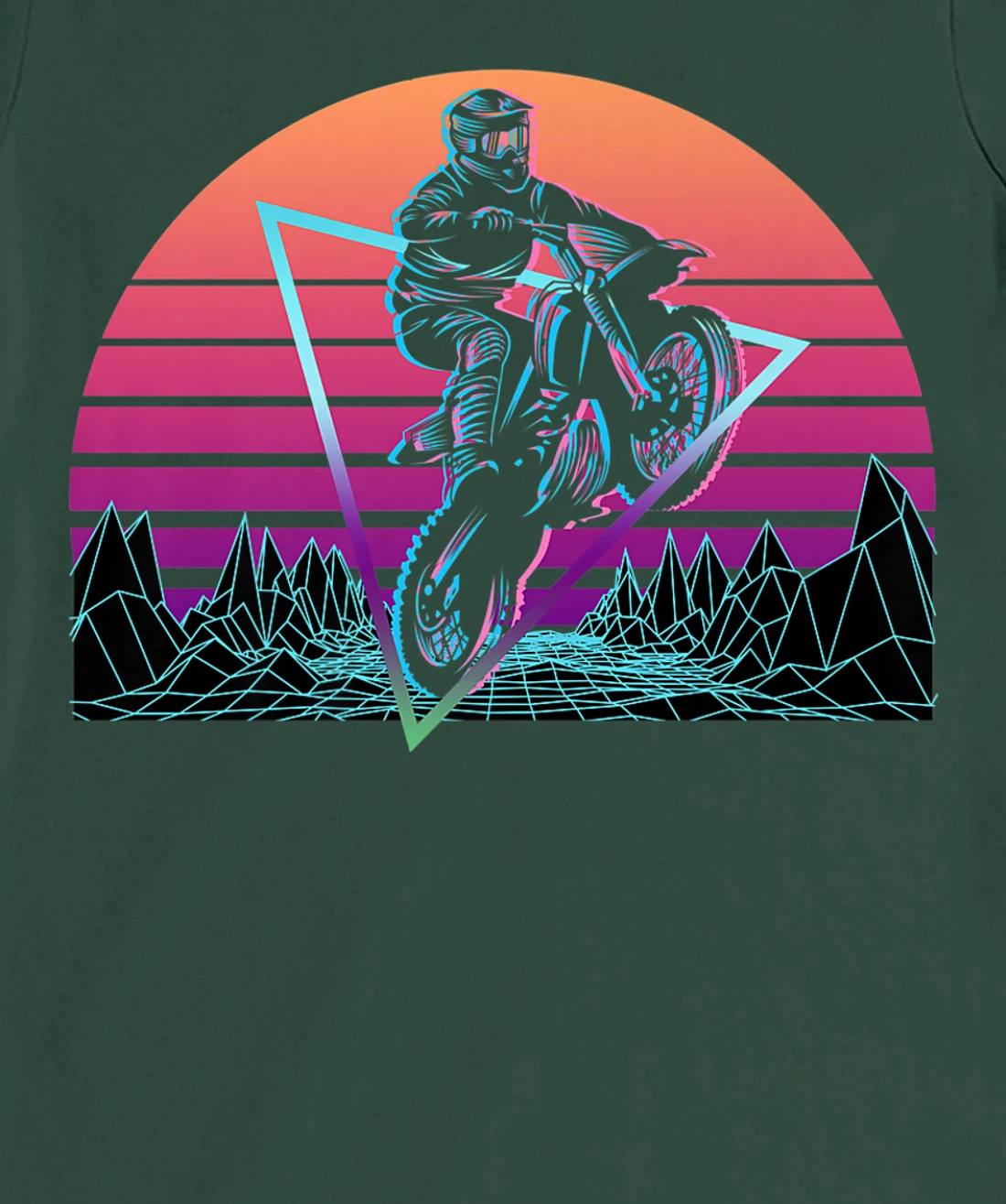 Dirt Bike Motocross Motorbike Retro T-Shirt, Women T-Shirt