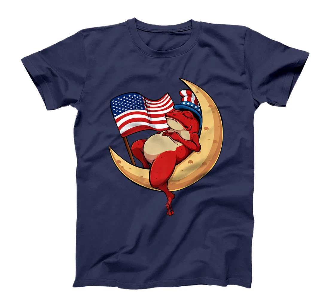 Patriotic Frog 4th Of July Cute Animal USA American Flag Hat T-Shirt, Kid T-Shirt and Women T-Shirt