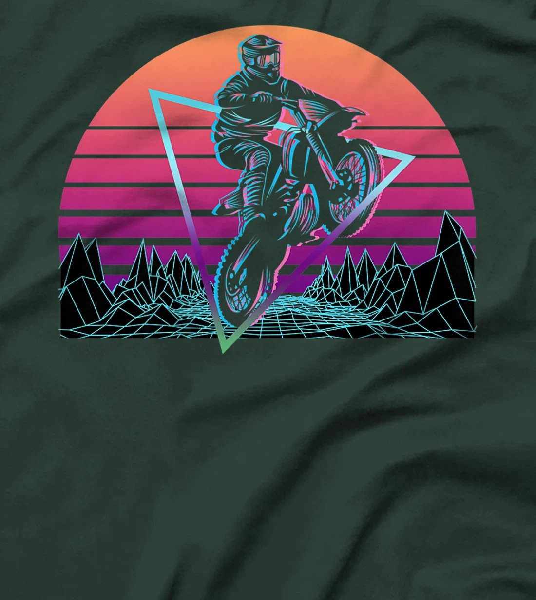 Dirt Bike Motocross Motorbike Retro T-Shirt, Women T-Shirt