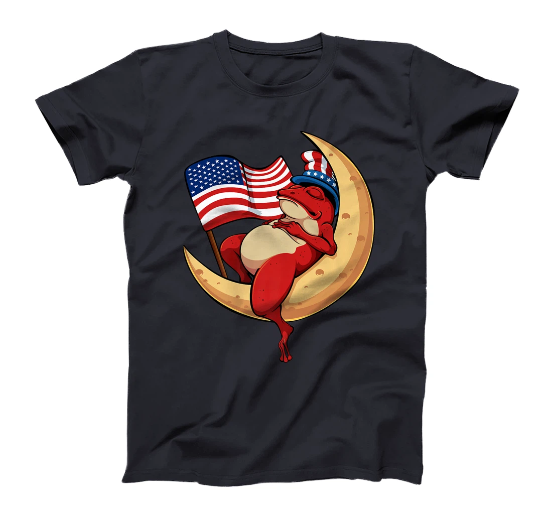 Patriotic Frog 4th Of July Cute Animal USA American Flag Hat T-Shirt, Kid T-Shirt and Women T-Shirt