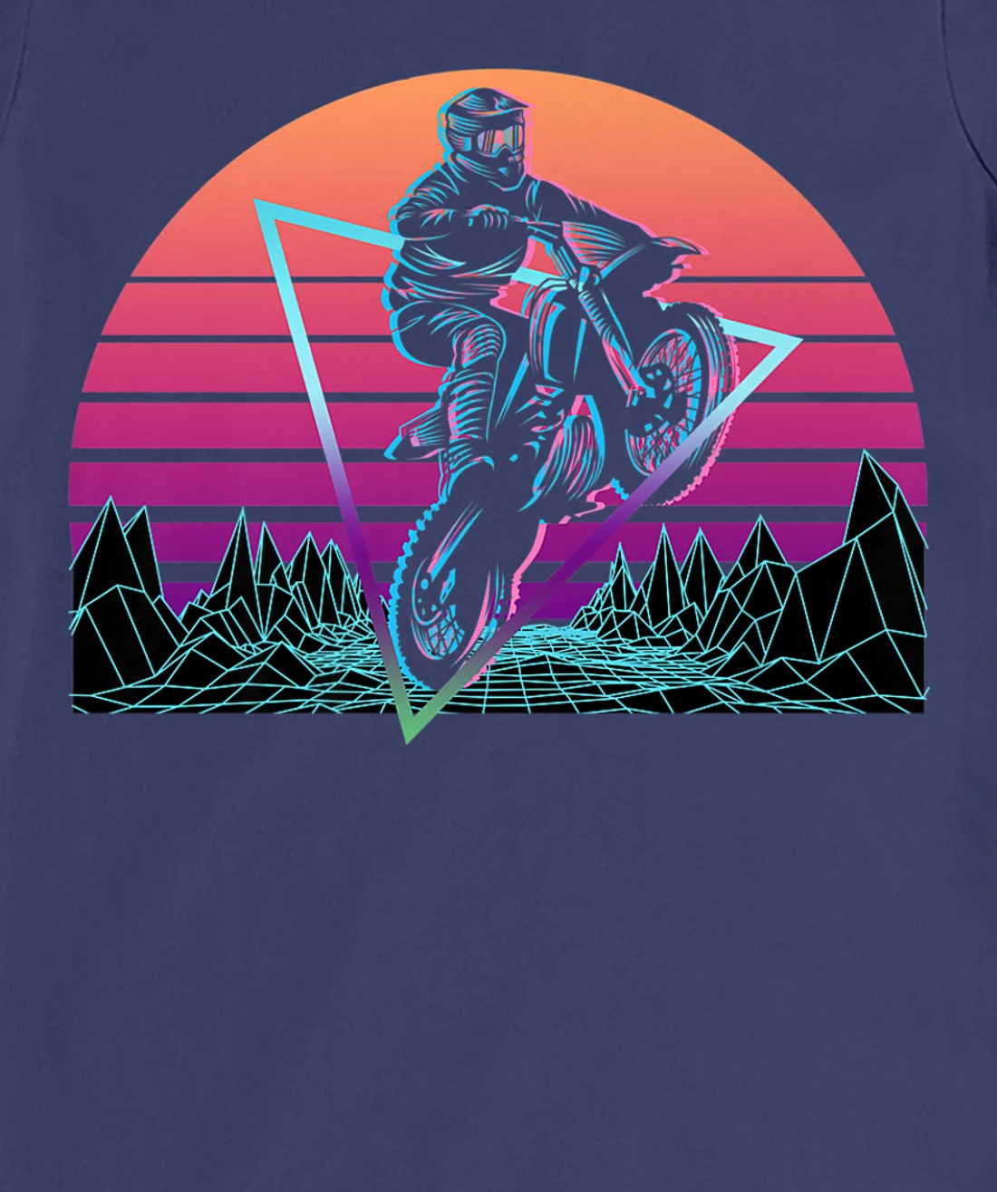 Dirt Bike Motocross Motorbike Retro T-Shirt, Women T-Shirt