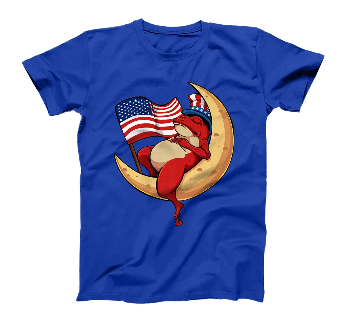 Patriotic Frog 4th Of July Cute Animal USA American Flag Hat T-Shirt, Kid T-Shirt and Women T-Shirt