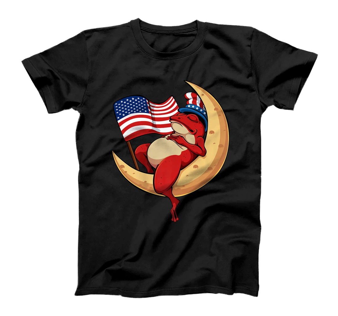 Patriotic Frog 4th Of July Cute Animal USA American Flag Hat T-Shirt, Kid T-Shirt and Women T-Shirt