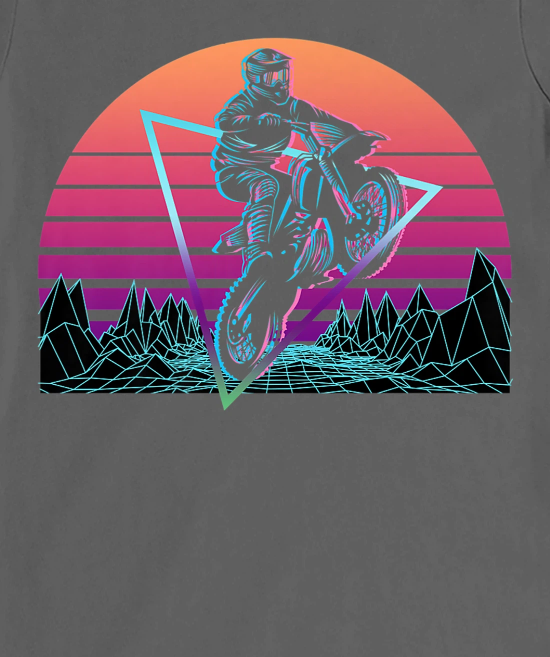 Dirt Bike Motocross Motorbike Retro T-Shirt, Women T-Shirt